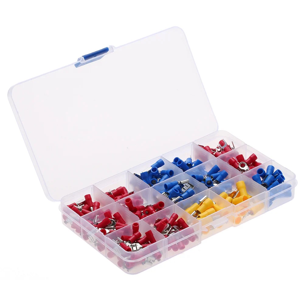 

280PCS Insulated Terminal Assorted Crimp Spade Terminal Insulated Electrical Wire Cable Connector Kit Set Male Female