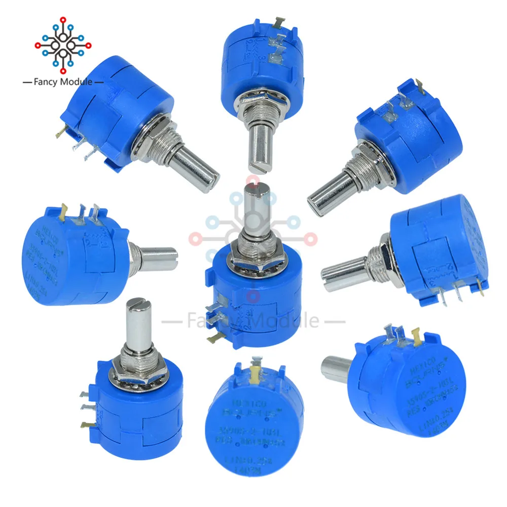 2 шт. 3590S-2-103L 3590S 10K Ом прецизионный многооборотный потенциометр 10 кольцевой регулируемый резистор