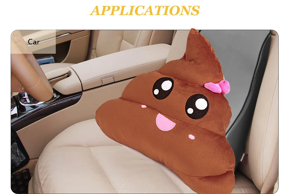 KAWO Симпатичные Poop Expression Girl Emotion Подушка плюшевая игрушка для декорации дома Рождественский подарок
