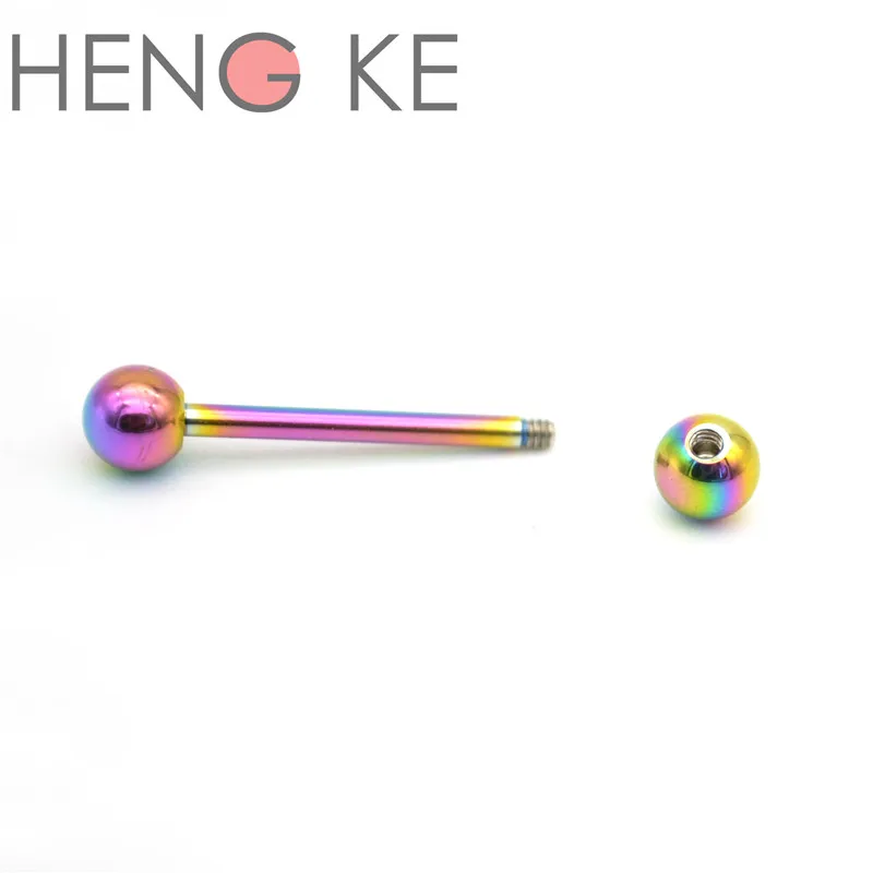 60pcs Straight Barbell Tongue Bar Rings 316L Surgical Steel Body Piercing Jewelry Fashion 14G 16mm Rock Punk Men Women Wholesale