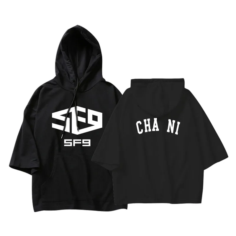 

2018 KPOP Korean Fashion SF9 CHANI DAWON TAEYANG ZUHO Cotton Thin Three Quarter Hoodies Pullovers Hoodies Sweatshirts PT607