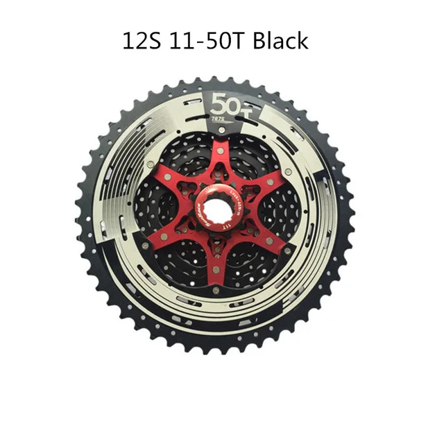 sunracing 11-speed CSMX80/12-speed CSMZ90 велосипедная кассета 11-50T для Shimano SRAM маховик 11-50/удлиненный задний крюк - Цвет: 12S 11 50T Black