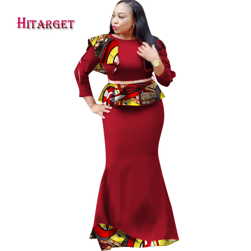 Hitarget 2017 African Women CLothing Fake Two Pcs Long