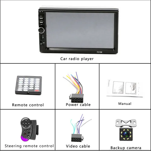 Автомагнитола 2 Din Mp5 плеер Bluetooth Handsfree сенсорный экран авто радио обратное изображение поддержка камеры заднего вида Mirrorlink 7018B - Цвет: With 8ir camera