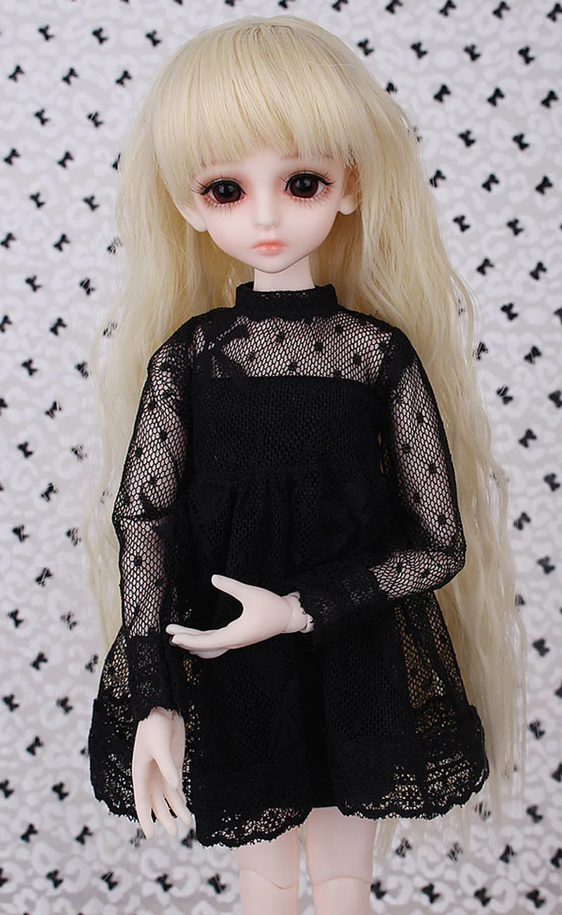 Бесплатная доставка 1/3 1/4 1/6 BJD/SD BJD кукла модная одежда черное платье для кукол