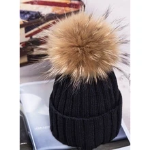 Вязаная Толстая Теплая Зимняя кепка с черепом, Женская однотонная Милая шерстяная шапка с помпонами, Повседневная Осенняя Женская Корейская шапка