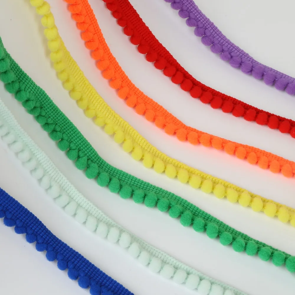 5 Yards Weaving Pom Pom Ball Lace Sewing Clothes curtain decoration Accessories
