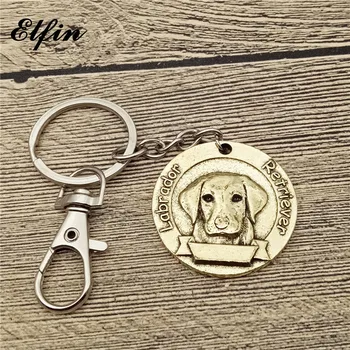 

New Vintage Labrador Retriever Keychains Antique Silver Plated Labrador Retriever Key Chains Keyrings Pet Dog Jewellery