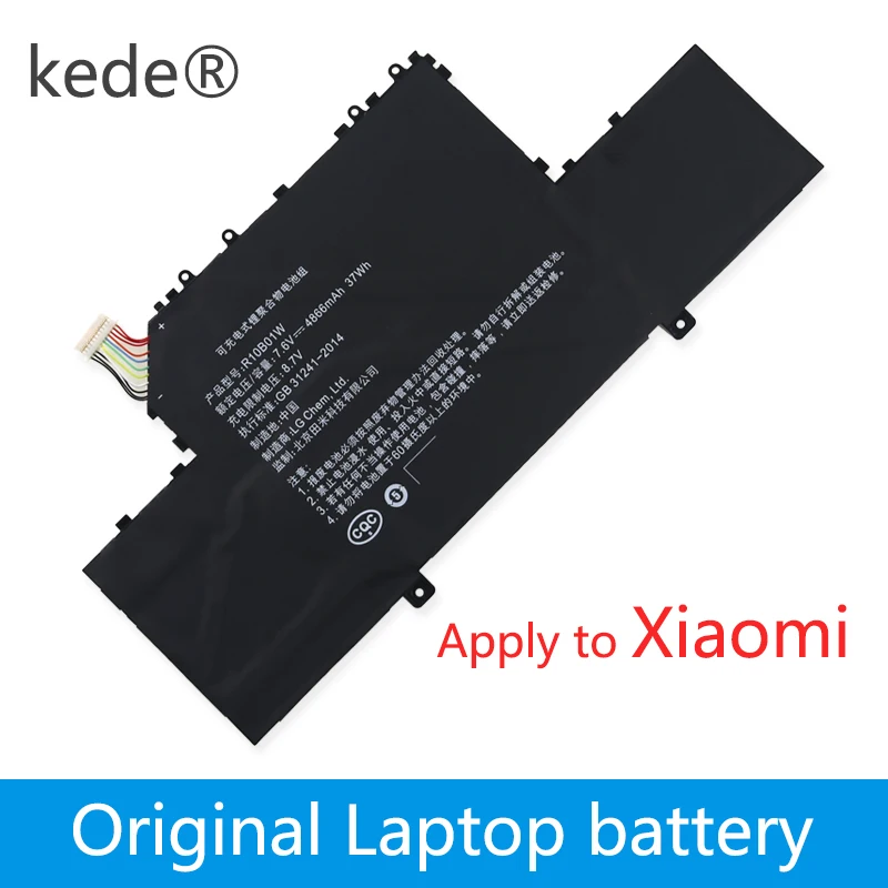  kede 7.6V 38wh Original R10B01W Laptop Battery For Xiaomi ml Air 12.5/in R10B01W Tablet