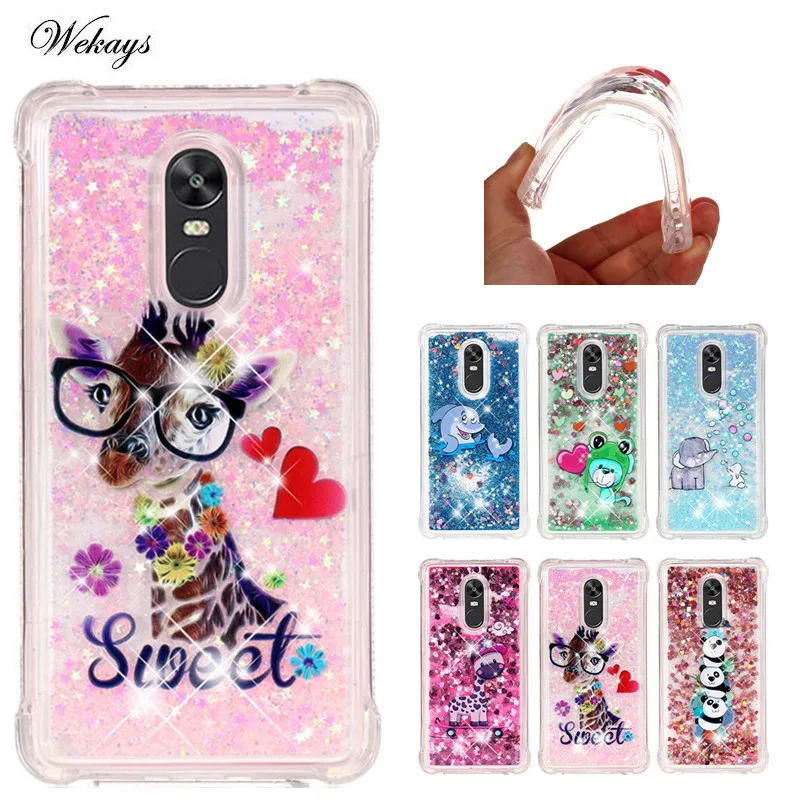 

Wekays Cartoon Liquid Quicksand Glitter Case For Xiaomi Mi 5X A1 Redmi Note 4 4X 5A Redmi 5 Plus 4A 4X Case Cover Coque Fundas