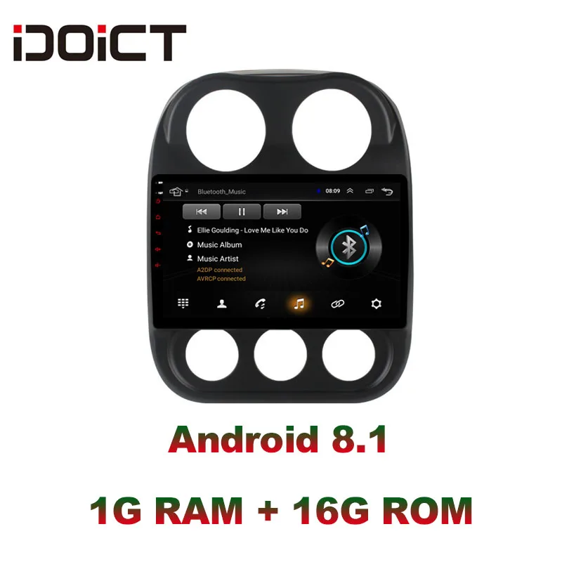 IDOICT Android 8 1 Car DVD Player GPS Navigation Multimedia For JEEP Compass Patriot font b