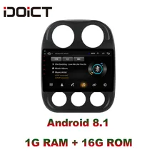 IDOICT Android 8 1 Car DVD Player GPS Navigation Multimedia For JEEP Compass Patriot font b