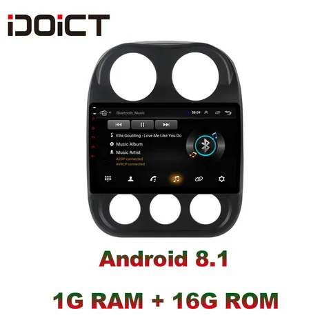 Multimídia para Jeep Estéreo do Carro Gps de Navegação Idoict Android 8.1 Car Dvd Player Compass Patriot 2009 2016 Rádio Wi fi