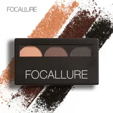 3 цвета водостойкие тени для век бровей пудра Макияж Палитра Женская декоративная косметика набор для макияжа бровей ручка focallure