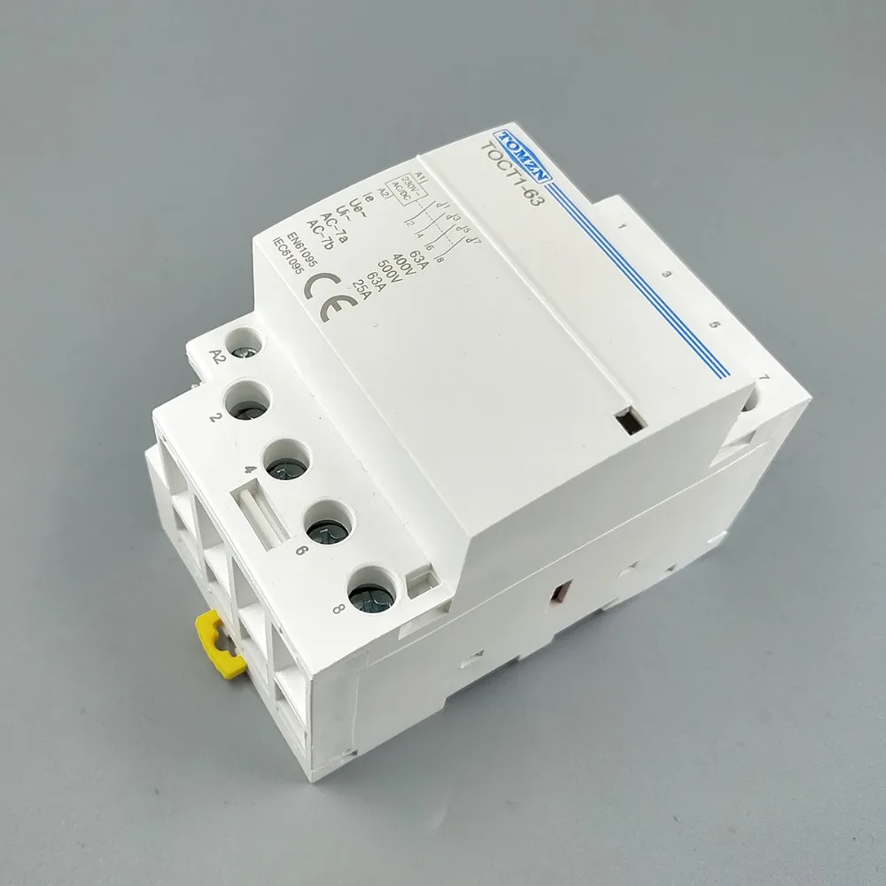 TOCT1 4P 63A 230V AC DC COIL 50/60HZ Din rail бытовой ac Контактор В соответствии с стандартом