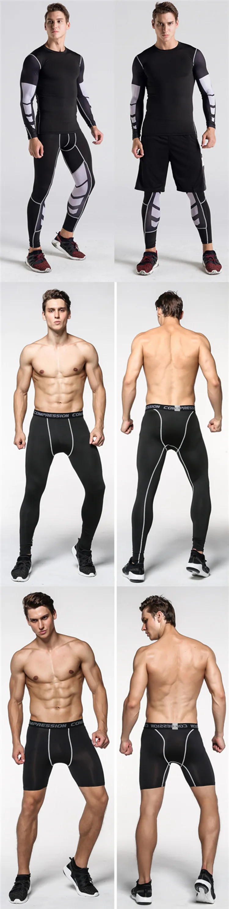 5-Piece Mens' Compression Dry-Fit Set