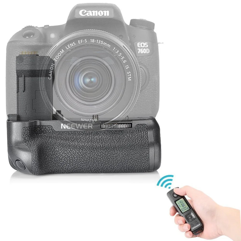 Neewer NW-760D Pro сменная ручка батареи для BG-E18 с ЖК-дисплеем Встроенный ИК-пульт