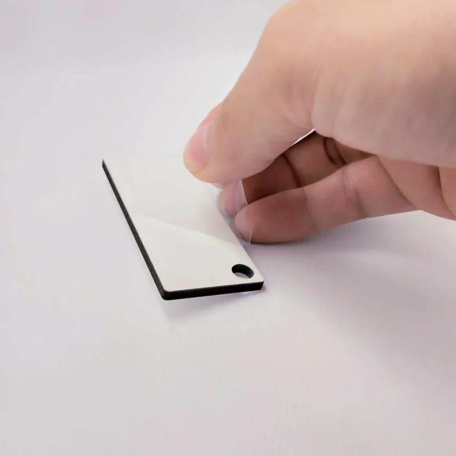 100 шт. DIY MDF пустая цепочка для ключей прямоугольная сублимационная деревянный брелок для термопечати передача фото логотип подарок