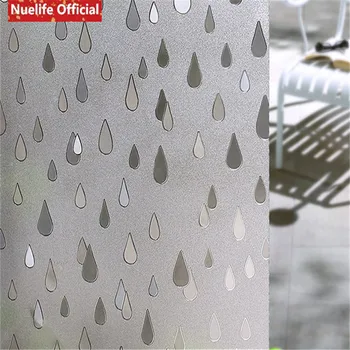 

3D water drop pattern electrostatic frosted glass film living room bedroom bathroom kids room kindergarten door window film