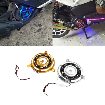 

JEAZEA Motorcycle Motorbike Bicycle Scooter Engine Cooling Fan Cover Frame with Colorful Lights For GY6 125 150 152 Accessories