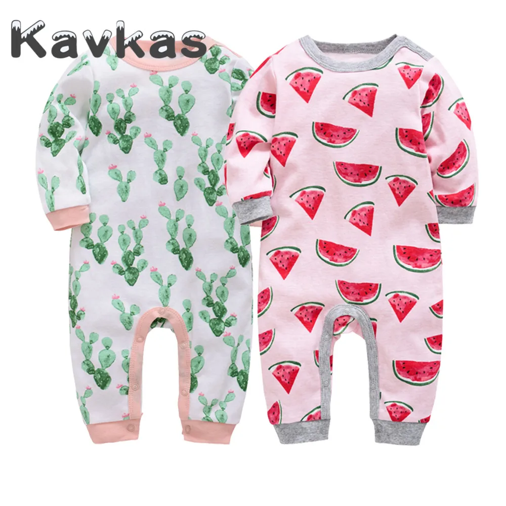 Kavkas/ г., одежда для маленьких девочек хлопковые детские комбинезоны с длинными рукавами для детей от 0 до 12 месяцев, roupa de bebes, комбинезон для новорожденных мальчиков, одежда для малышей