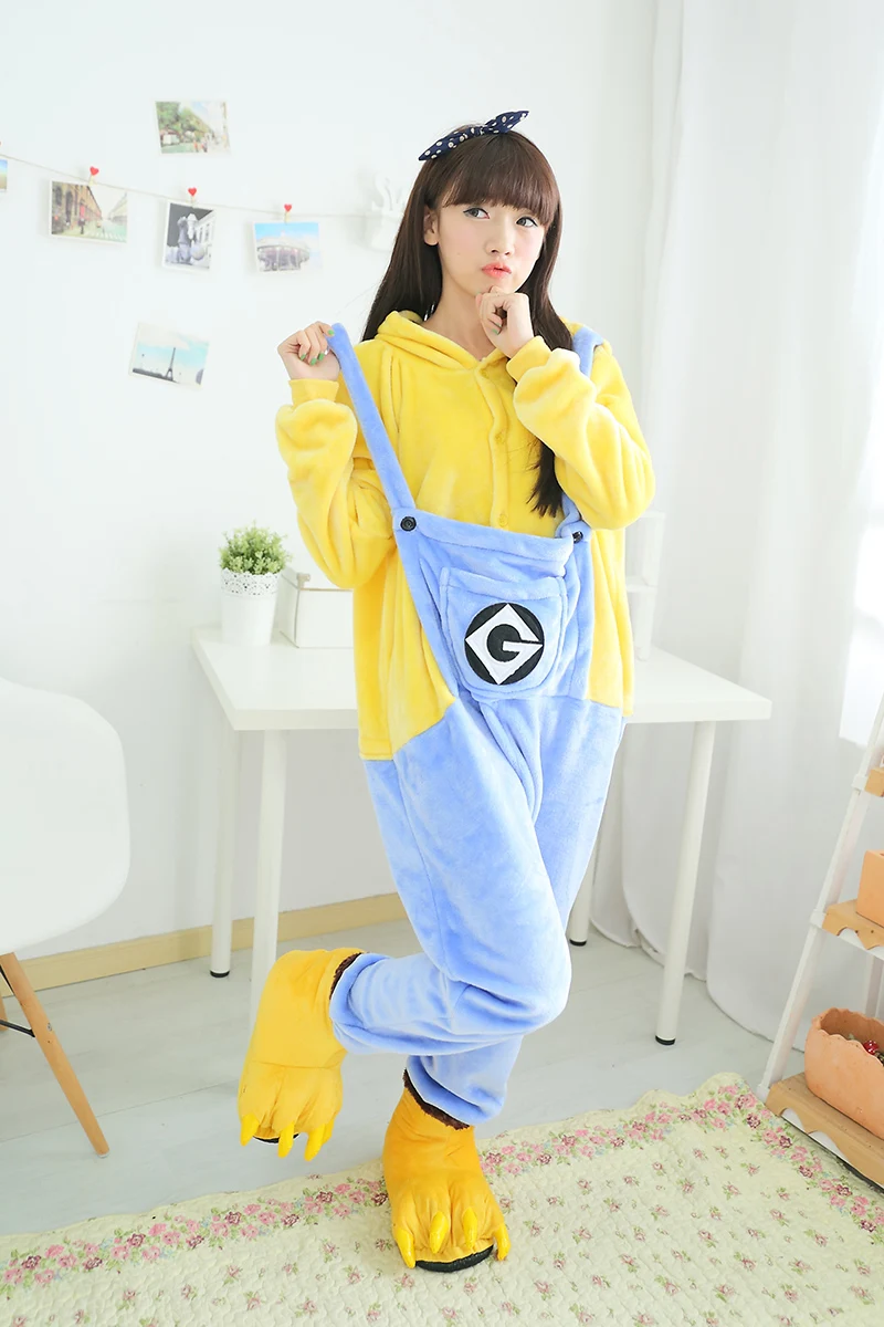 Детский костюм миньонов из мультфильма я Пижама для сна с животными|minion onesie|cosplay