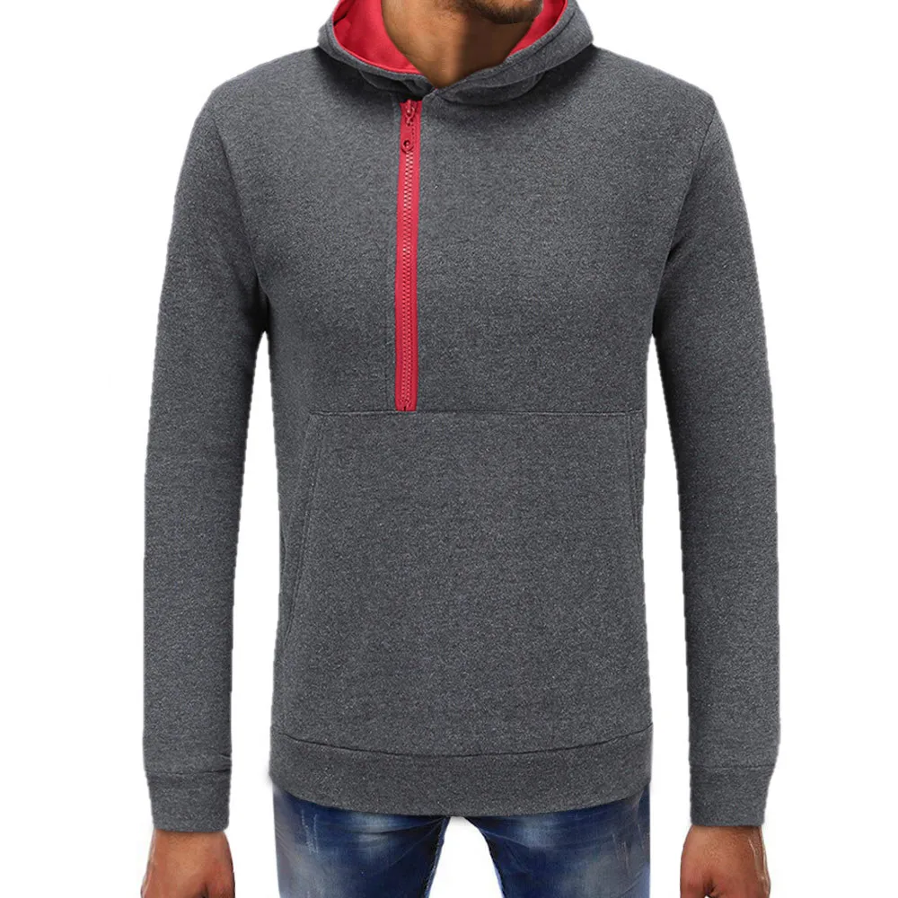 

Men Hoodies 2020 autumn Sweatshirts brand male long sleeve solid hoodie zipper black red big size moletom masculino Sweatshirt