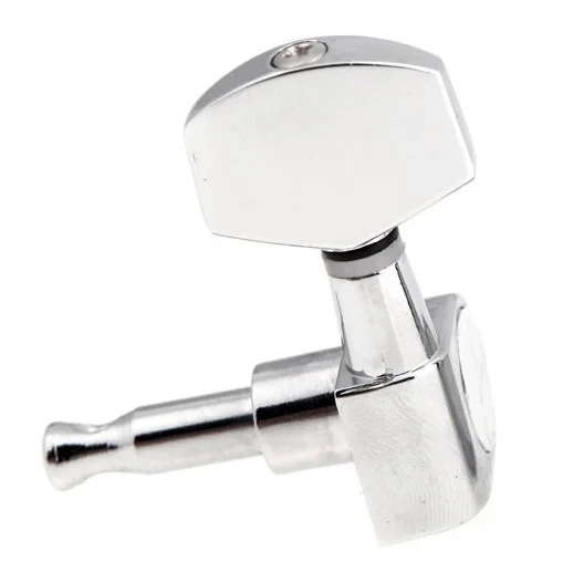 

2pcs of3L 3R Chrome Electric Acoustic Strings of mechanical Guitar Tuning Pegs Tuners Silver