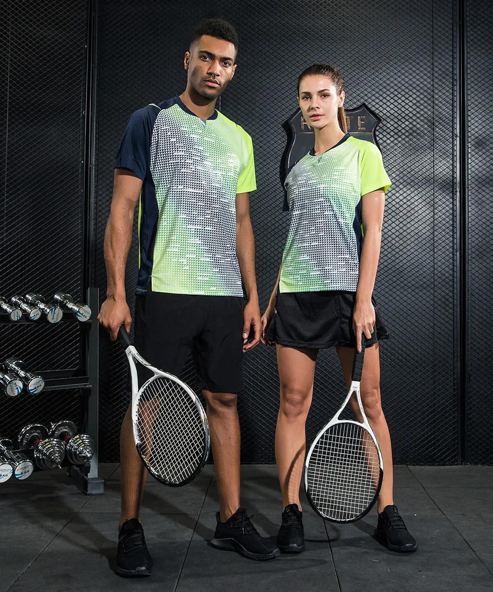 Free Print Sports Tennis Clothes Sportswear Sets Women / Men , Tennis