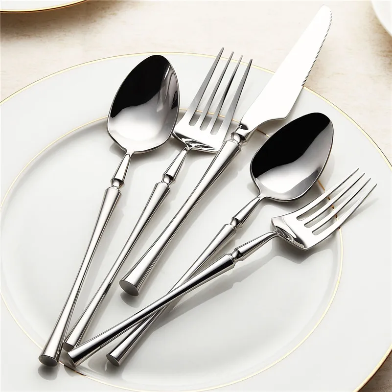 6sets/30pcs Dinnerware Set Stainless Steel Fork Knife Cutlery Kitchen