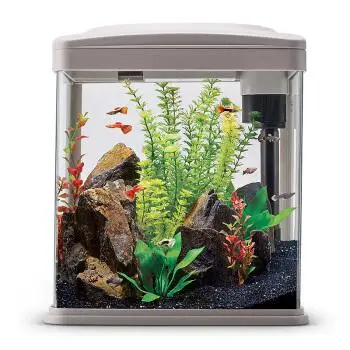 Настольный мини светодиодный аквариум с бесшумный насос стеклянный аквариум для аквариума Aquaponics для загара и дождевой воды