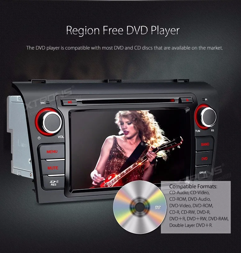 Flash Deal 7" Special Car DVD for Mazda 3 2004 2005 2006 2007 2008 2009 with Mazda Original User Interface/Appearance 12