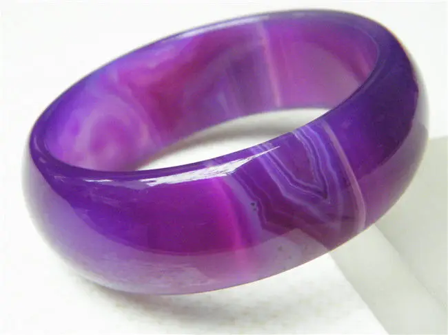 

NEW FASHION CHINA JADE JEWELRY 100% NATURAL LAVENDER AGATE JADE BRACELET 60.4MM a 5.19