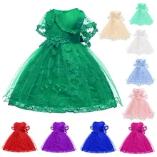 Детское Хлопковое платье Новинка года, кружевное платье принцессы для малышей платья с цветочным рисунком для девочек Детские платья для девочек, одежда для дня рождения