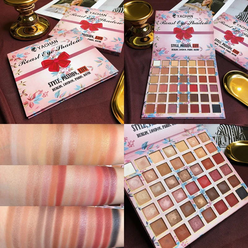 

Pro 42 Color Roast Eyeshadow Palette Shimmer Matte Eyeshadow Pallete Glitter Pigment Balm Earth Color Makeup Palette Cosmetic