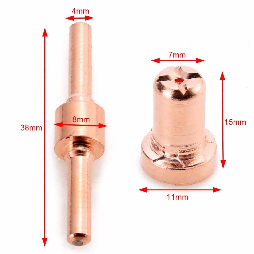 60pcs Red Copper Extended Long Plasma Cutter Tip Electrodes&Nozzles Kit Mayitr Consumable For PT31 LG40 40A Cutting Welder Torch 60pcs Red Copper Extended Long Plasma Cutter Tip Electrodes&Nozzles Kit Mayitr Consumable For PT31 LG40 40A Cutting Welder Torch