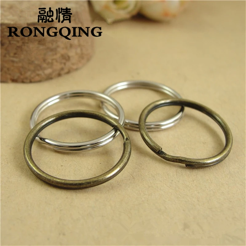 

RONGQING 300pcs/lot Keyring Split Ring 20MM Round Sleutelhanger Keychains Accessories for Hand Made Jewelry