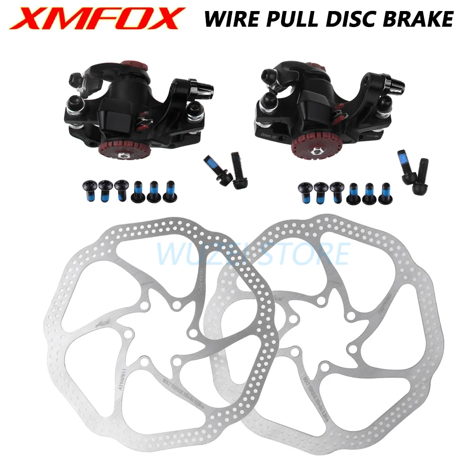 Baratos Frenos de disco XMFOX 3,0 más frenos de disco de bicicleta de montaña AVID BB5 Road MTB piezas de pinzas de bicicleta mecánicas rotor trasero delantero de 160mm