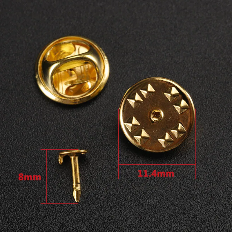 50Sets Pins Caps Button Butterfly Clasp Pin Back Squeeze Badge Holder Brooch Clutch Nail Tie Stoppers for DIY Jewelry Findings