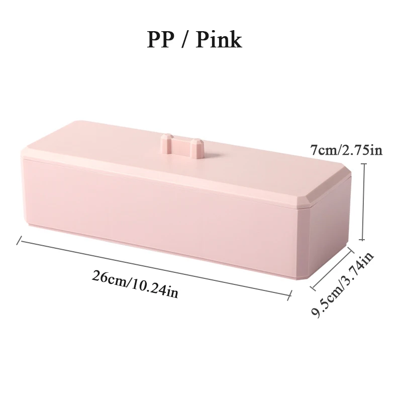 Пластиковый органайзер для косметики ванная комната органайзер для косметики хранения шкатулка офисные настольные макияж ювелирные изделия коробки для хранения Контейнер - Цвет: Pink