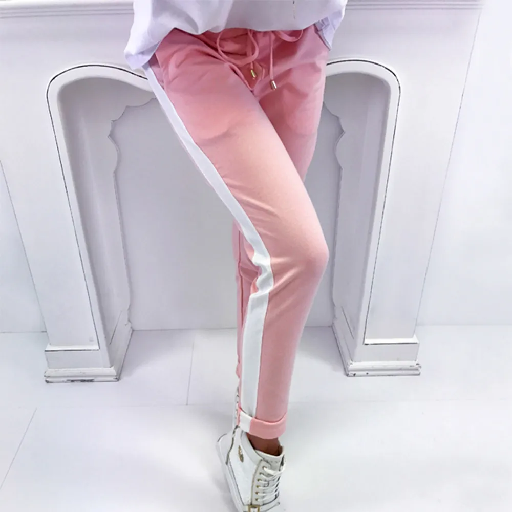 Telotuny women pants Patchwork Daily casual Striped pants women women pants summer pencil pants female JL 20