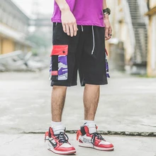 April MOMO мужские свободные Цветные камуфляжные шорты милитари брюки уличная средняя мульти-Карманы Шорты на шнурке