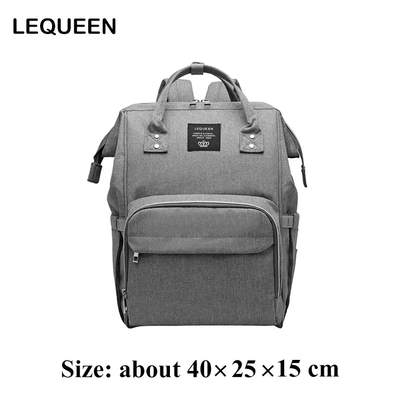 LEQUEEN сумка для подгузников для беременных, рюкзак, модная сумка для подгузников, Большая вместительная сумка для мам, рюкзак для подгузников, водонепроницаемая дорожная сумка для кормления - Цвет: 20