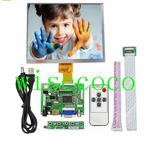 HDMI/VGA/AV плата управления драйвером+ " дюймовый HE080IA-01D 1024*768 ips ЖК-дисплей высокой четкости для Raspberry Pi