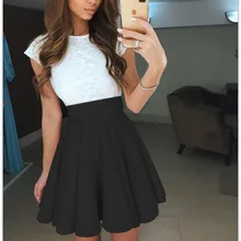 Школьная юбка, Женская Одежда для танцев, короткие юбки бальное платье, пышная юбка, черная модная плиссированная юбка для женщин