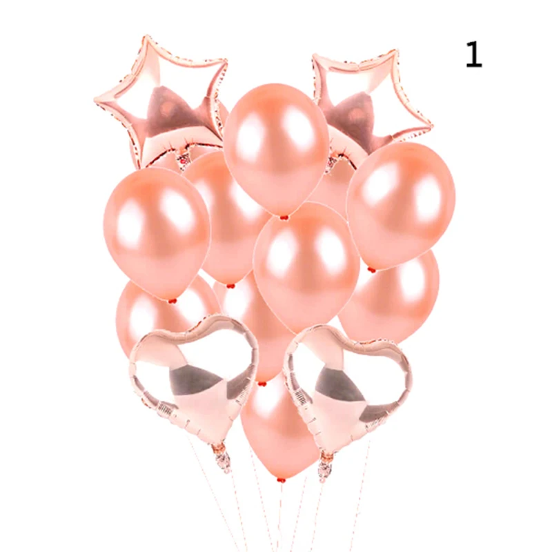 Звезда розового золота сердце фольгированные гелиевые шары шарик для дня рождения вечерние украшения Дети балон воздушный шарик для свадьбы