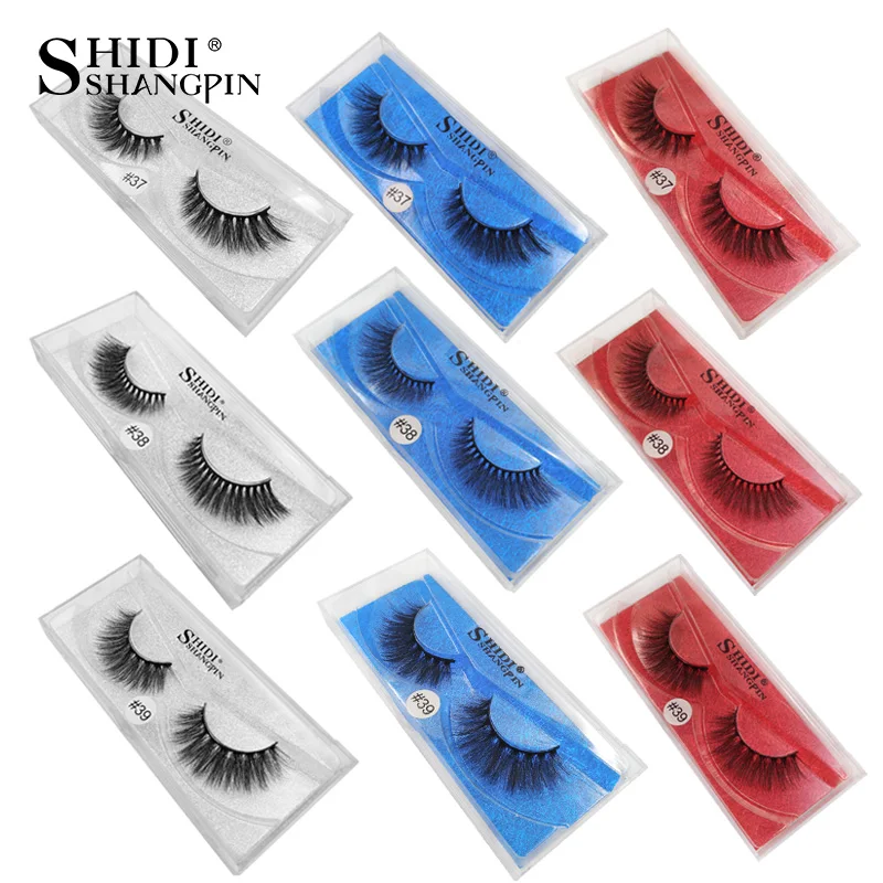 

SHIDISHANGPIN 1 pair mink eyelashes natural long 3d mink lashes 1cm-1.5cm false eyelashes false eyelash 3d lashes faux cils 3789