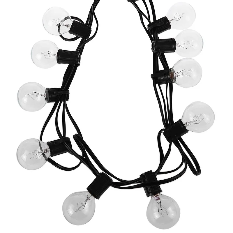 25Ft G40 Globe String Lights with 25 Clear Bulbs for Outdoor Light Decoration for Restaurant Garden Patio Party Wedding EU/US 25Ft G40 Globe String Lights with 25 Clear Bulbs for Outdoor Light Decoration for Restaurant Garden Patio Party Wedding EU/US