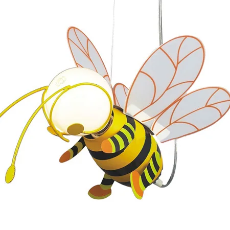 

Honey bee cartoon children's pendant light lovely orange small bees children's bedroom lamp