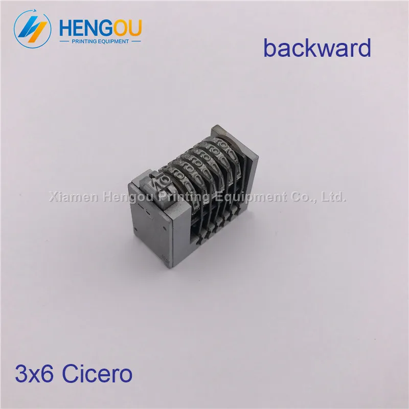 

1 Piece new 6 digits numbering machine backward for 3x6 Cicero letterpress numbering machine full steel size 27x14x25mm